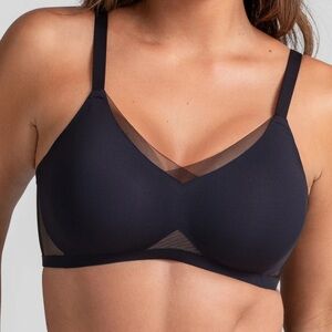Honeylove Black Crossover Bra 1X 40 C/D Wireless Bralette